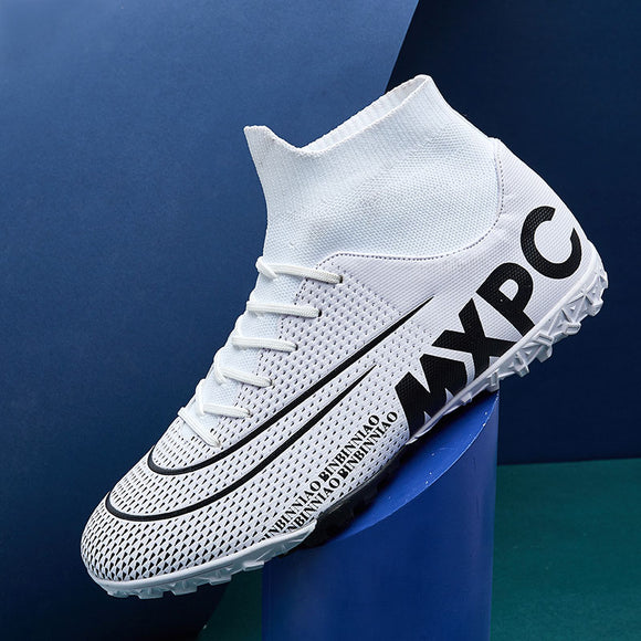 MWY Soccer Shoes For Men Football Boots Kids High Ankle Soccer Cleats Waterproof
